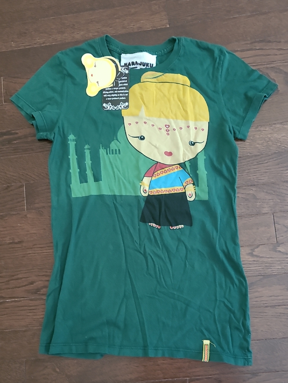 NWT Vintage ~2002 Harajuku Lovers Forest Green Character Tee Collecters Item S